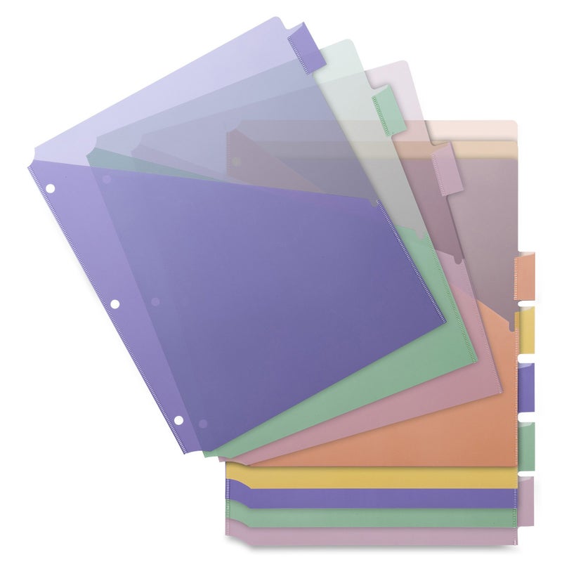 Business Source Double Pocket Index Dividers (32373), Multicolor (BSN32373) - Image 1